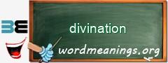 WordMeaning blackboard for divination